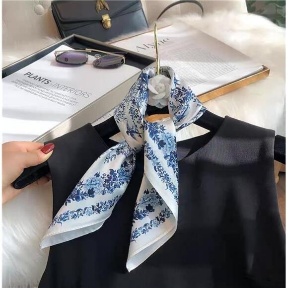 Mulberry Silk Neck Scarf - 07 - Picture 4 of 4